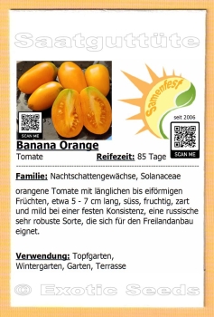 Tomate * Banana Orange * 50-1.000 Samen